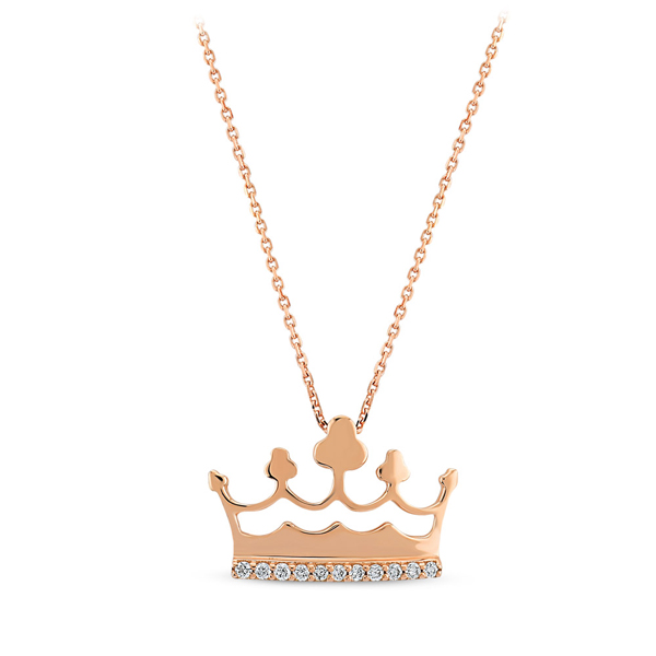 0,05ct Diamond Crown Pendant